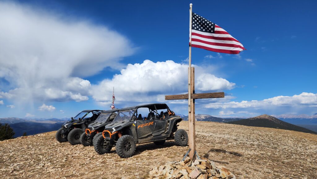 utvs at top of cross mountain