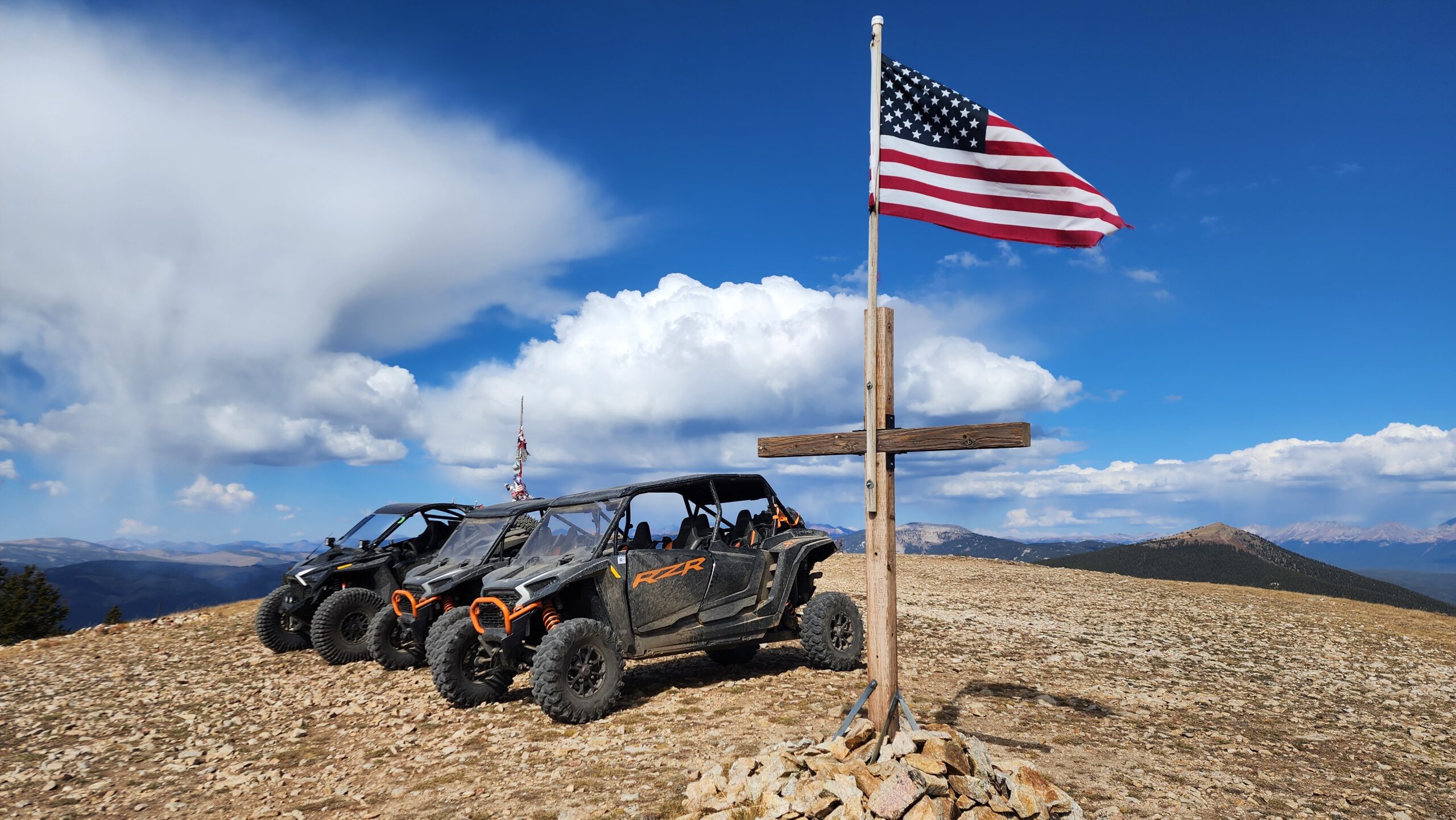 Cross Mountain summit UTV Taylor Park Colorado
