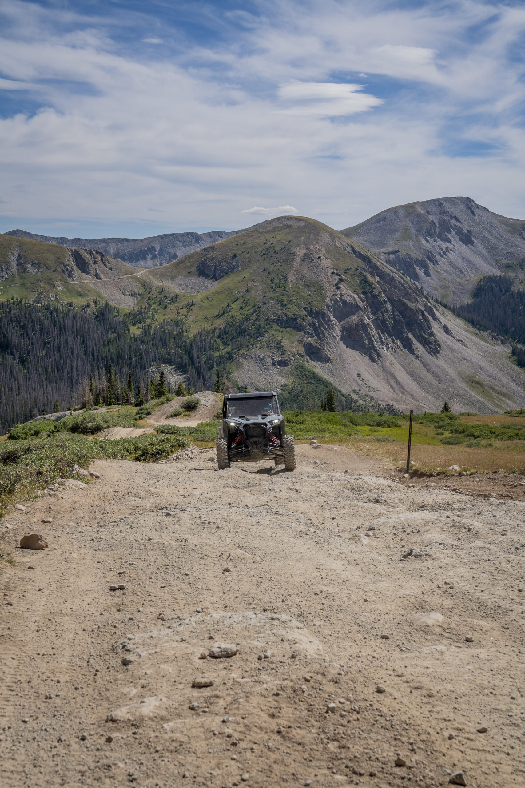 UTV crossing Hancock Pass Colorado